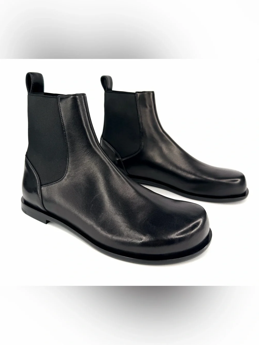 Fendi FF Chelsea Men Nappa Black Leather Men Ankle Boots UK 9 - US 10 - EU 43
